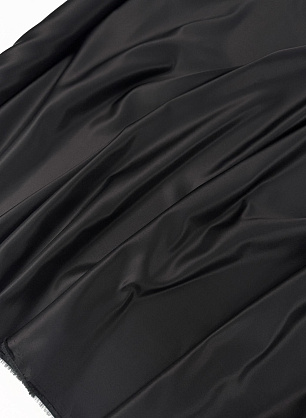 Плательная дюшес шелк с полиамидом (о) черная - в интернет-магазине тканей Тессутидея арт. 10-5132