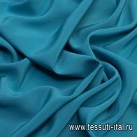 Крепдешин (о) серо-бирюзовый в стиле Etro - итальянские ткани Тессутидея арт. 10-0585
