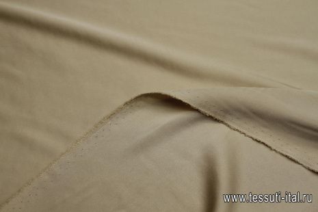 Шелк дабл стрейч (о) светло-бежевый - итальянские ткани Тессутидея арт. 10-4663