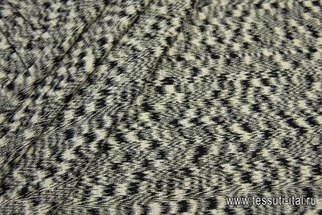 Жаккард (н) черно-белый орнамент - итальянские ткани Тессутидея арт. 04-1293