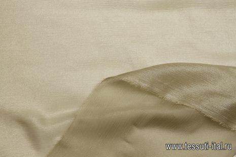 Шифон крэш с напылением (о) бежево-серебряный - итальянские ткани Тессутидея арт. 10-4437