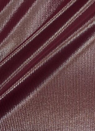 Плательная с люрексом (н) черно-серебряная полоска на бордовом - в интернет-магазине тканей Тессутидея арт. 03-6652