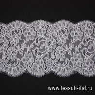Кружево на сетке (о) айвори ш-15см Solstiss - итальянские ткани Тессутидея арт. 03-3553