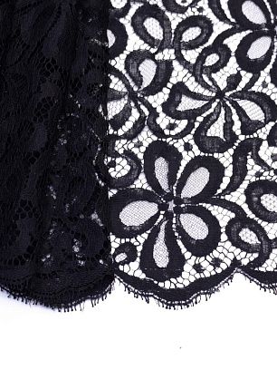 Кружевное полотно (о) черное Solstiss - в интернет-магазине тканей Тессутидея арт. 03-5996