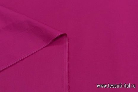 Сорочечный поплин стрейч (о) фуксия - итальянские ткани Тессутидея арт. 01-6847