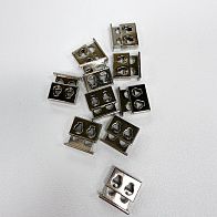 Фиксатор металл серебро - итальянские ткани Тессутидея арт. F-7187
