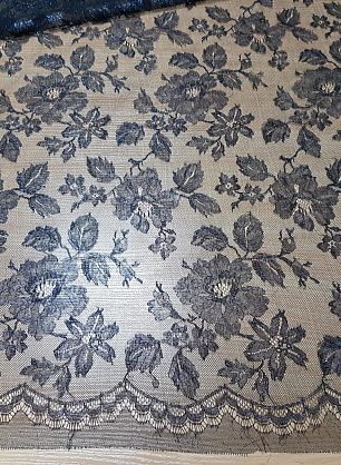 Кружево с люрексом (о) черное - в интернет-магазине тканей Тессутидея арт. 03-3992