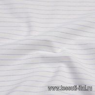 Сорочечная (н) бело-голубая полоска - итальянские ткани Тессутидея арт. 01-6333
