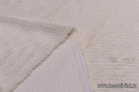 Мех искусственный на трикотажной основе (о) айвори - итальянские ткани Тессутидея арт. 06-0120