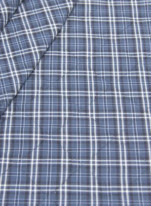 Стежка шотландка (н) сине-белая клетка - в интернет-магазине тканей Тессутидея арт. 11-0420