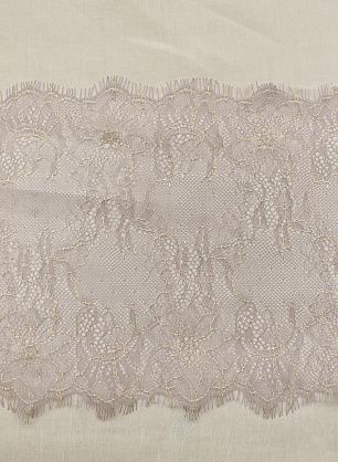 Кружево бело-сиреневое ш-20см - в интернет-магазине тканей Тессутидея арт. 03-7364