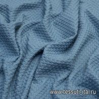 Жаккард стрейч (о) светло-сине-серый - итальянские ткани Тессутидея арт. 01-5543