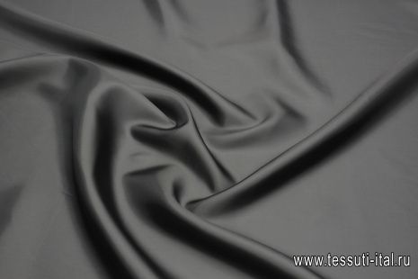 Подкладочная вискоза твил (о) темно-серая - итальянские ткани Тессутидея арт. 08-1404