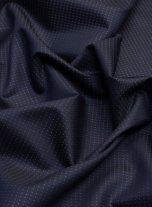 Костюмная (н) белая стилизованная полоска на темно-синем - в интернет-магазине тканей Тессутидея арт. 05-3399