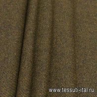 Костюмная твид (н) зелено-черная с вкраплениями - итальянские ткани Тессутидея арт. 05-4199