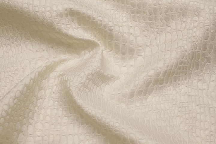 Шелк жаккард (о) молочный - итальянские ткани Тессутидея арт. 10-3806
