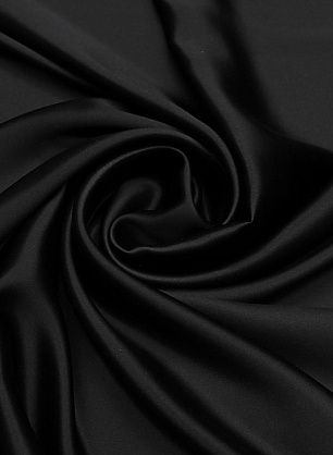 Шелк атлас (о) черный - в интернет-магазине тканей Тессутидея арт. 10-3479