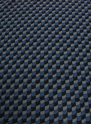 Крепдешин стрейч (н) серо-синий геометрический орнамент  - в интернет-магазине тканей Тессутидея арт. 02-5904