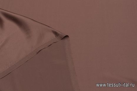 Шелк атлас (о) темно-коричневый - итальянские ткани Тессутидея арт. 10-2958