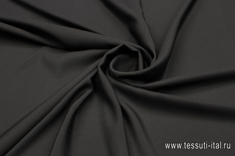 Шелк кади (о) черный - итальянские ткани Тессутидея арт. 10-3526