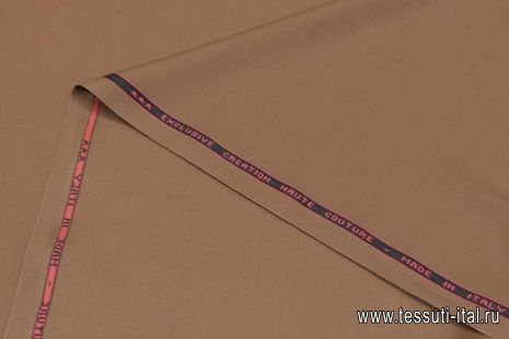 Костюмная стрейч (о) коричневая - итальянские ткани Тессутидея арт. 05-4178