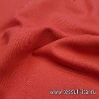 Плательная фактурная стрейч (о) темно-коралловая - итальянские ткани Тессутидея арт. 17-0905