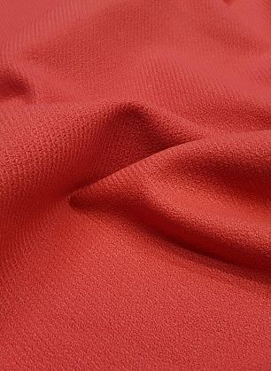 Плательная фактурная стрейч (о) темно-коралловая - в интернет-магазине тканей Тессутидея арт. 17-0905