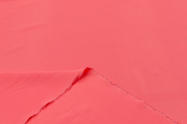 Крепдешин (о) коралловый - итальянские ткани Тессутидея арт. 03-5774