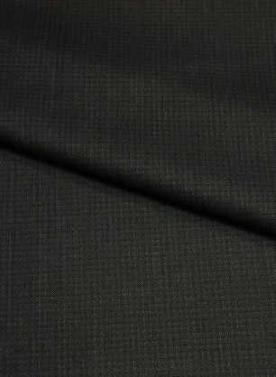 Костюмная (н) мелкий черный горох на сером меланже ш-150см - в интернет-магазине тканей Тессутидея арт. 05-2206