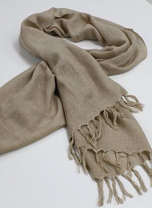 Кашемир купон-палантин светло-коричневый 190*85см - в интернет-магазине тканей Тессутидея арт. F-6463