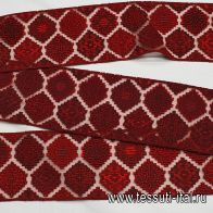 Кружево (о) красно-бордовое ш-8см - итальянские ткани Тессутидея арт. 03-7151