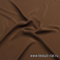 Крепдешин (о) коричневый - итальянские ткани Тессутидея арт. 10-3318