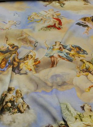 Шелк атлас стрейч (н) ангелы - в интернет-магазине тканей Тессутидея арт. 10-3328