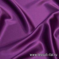 Шелк атлас стрейч (о) фиолетовый - итальянские ткани Тессутидея арт. 10-1759
